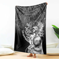 Mexico Aztec Warrior Blanket Huitzilopochtli With Aztec Calendar