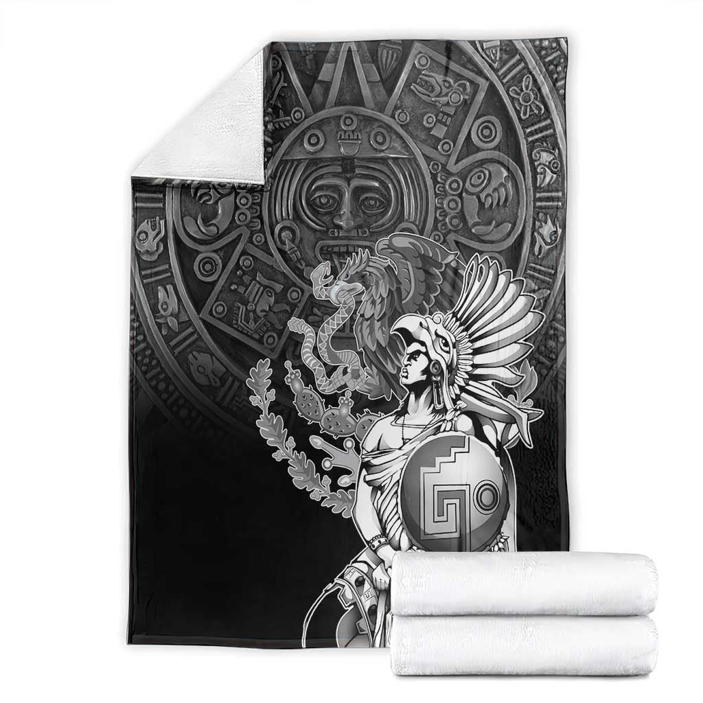 Mexico Aztec Warrior Blanket Huitzilopochtli With Aztec Calendar