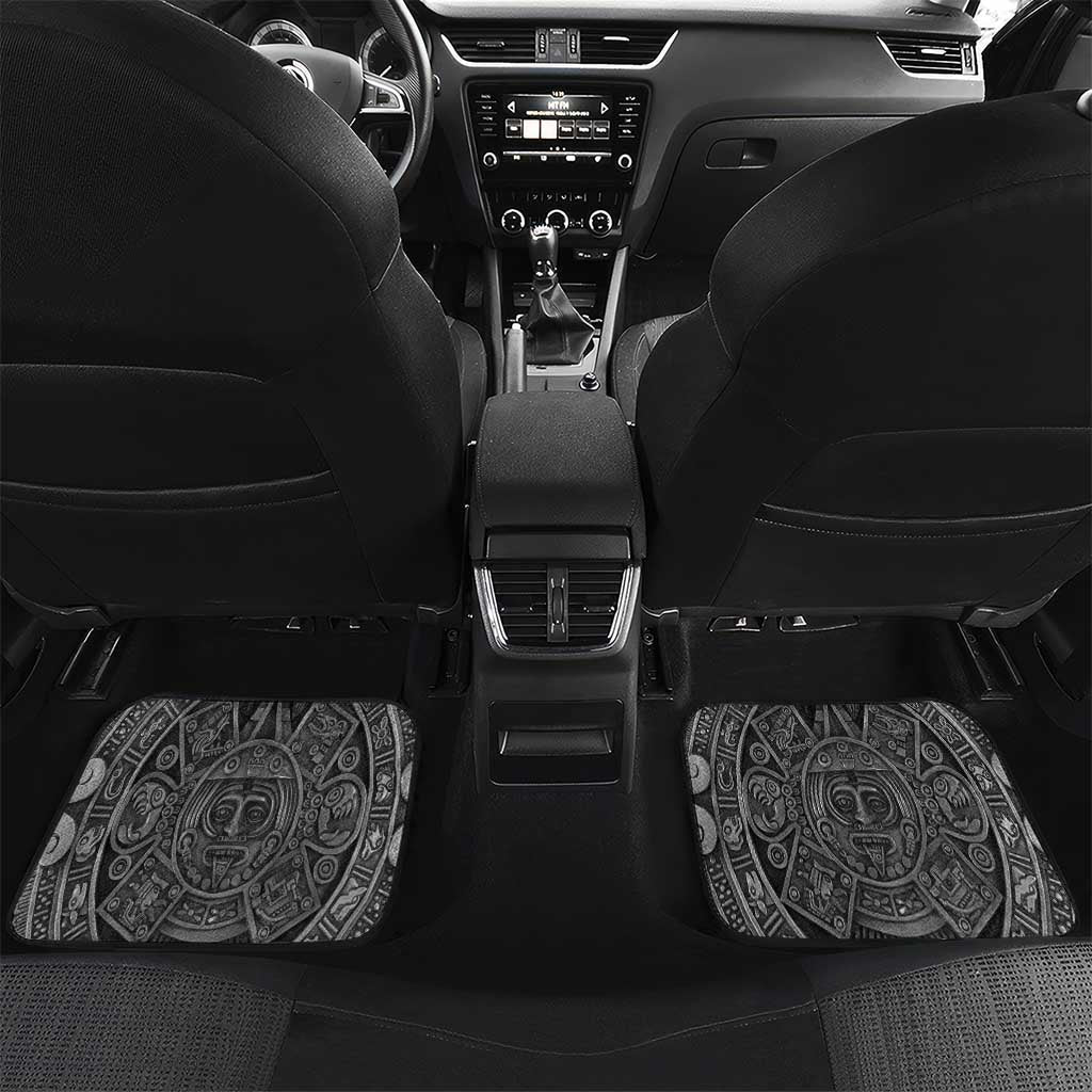 Mexico Aztec Warrior Car Mats Huitzilopochtli With Aztec Calendar