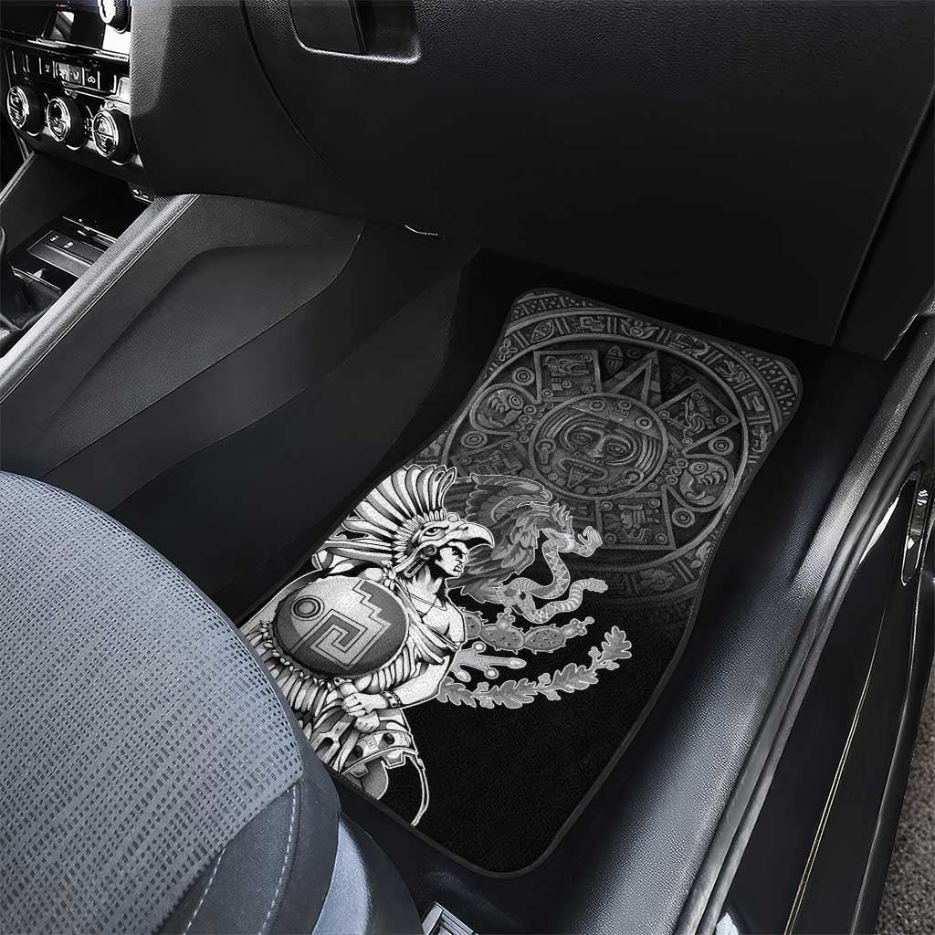 Mexico Aztec Warrior Car Mats Huitzilopochtli With Aztec Calendar