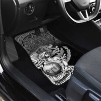Mexico Aztec Warrior Car Mats Huitzilopochtli With Aztec Calendar