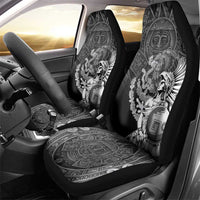 Mexico Aztec Warrior Car Seat Cover Huitzilopochtli With Aztec Calendar