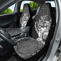 Mexico Aztec Warrior Car Seat Cover Huitzilopochtli With Aztec Calendar