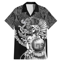 Mexico Aztec Warrior Family Matching Mermaid Dress and Hawaiian Shirt Huitzilopochtli With Aztec Calendar