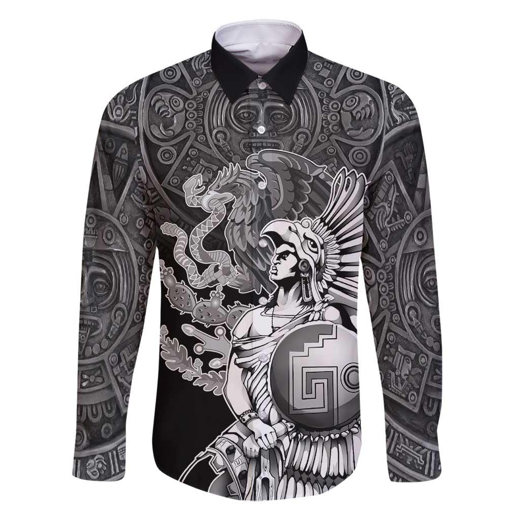 Mexico Aztec Warrior Family Matching Mermaid Dress and Hawaiian Shirt Huitzilopochtli With Aztec Calendar