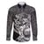 Mexico Aztec Warrior Family Matching Off The Shoulder Long Sleeve Dress and Hawaiian Shirt Huitzilopochtli With Aztec Calendar