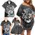 Mexico Aztec Warrior Family Matching Off Shoulder Short Dress and Hawaiian Shirt Huitzilopochtli With Aztec Calendar
