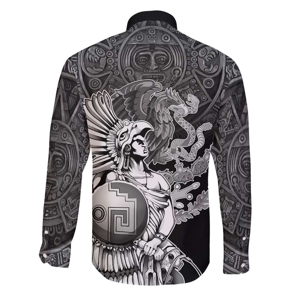 Mexico Aztec Warrior Family Matching Short Sleeve Bodycon Dress and Hawaiian Shirt Huitzilopochtli With Aztec Calendar