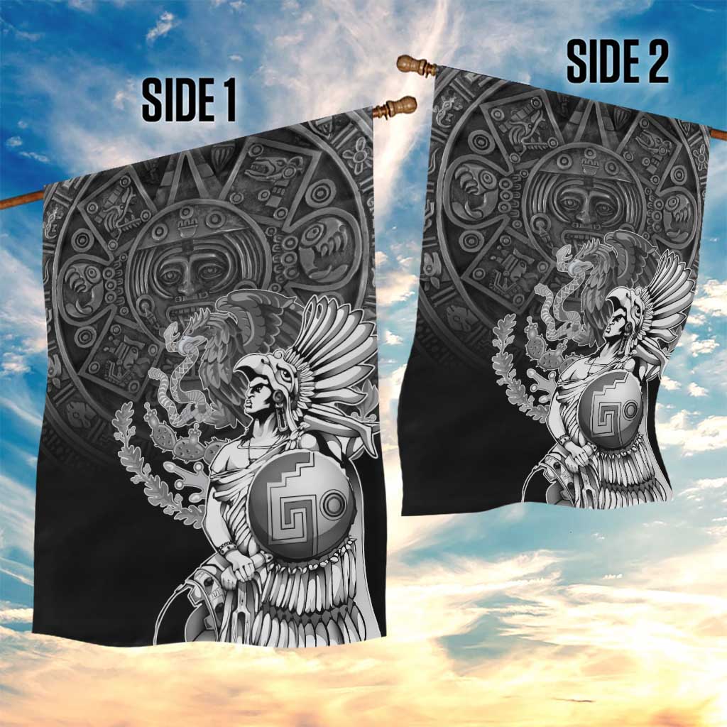 Mexico Aztec Warrior Garden Flag Huitzilopochtli With Aztec Calendar