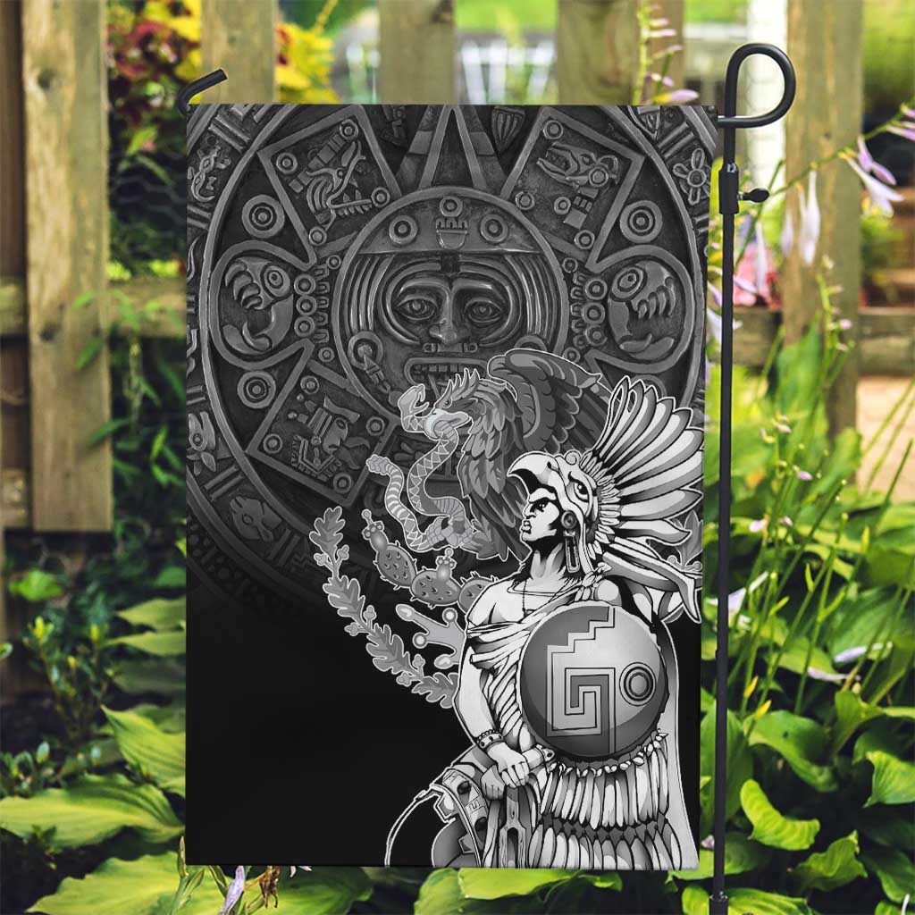 Mexico Aztec Warrior Garden Flag Huitzilopochtli With Aztec Calendar