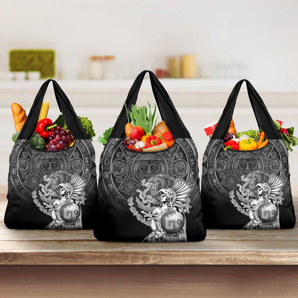 Mexico Aztec Warrior Grocery Bag Huitzilopochtli With Aztec Calendar