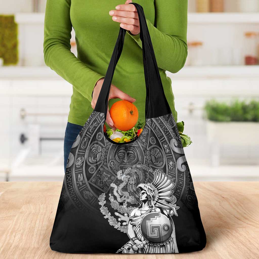 Mexico Aztec Warrior Grocery Bag Huitzilopochtli With Aztec Calendar