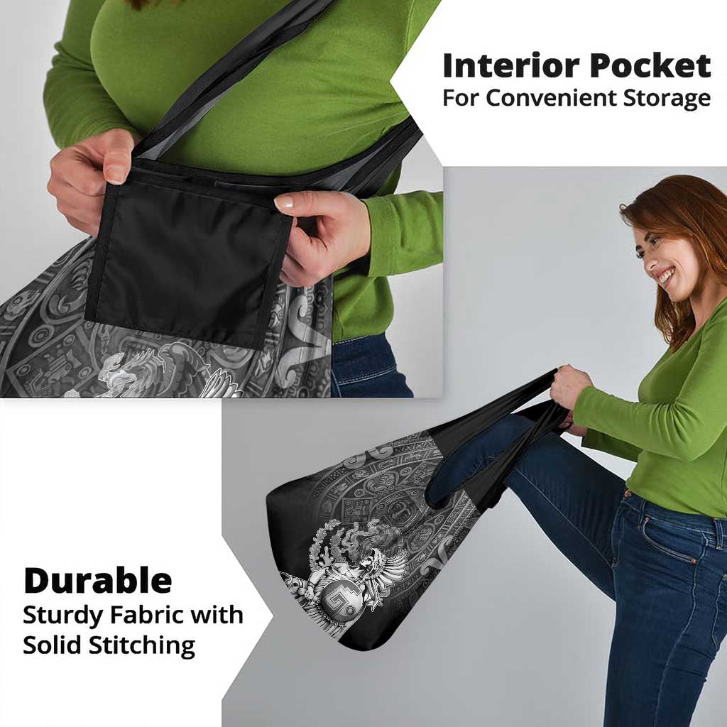 Mexico Aztec Warrior Grocery Bag Huitzilopochtli With Aztec Calendar