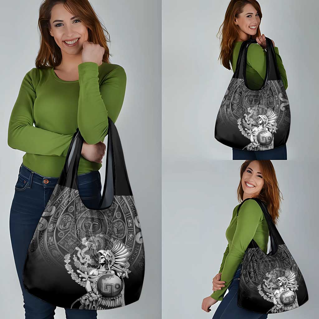Mexico Aztec Warrior Grocery Bag Huitzilopochtli With Aztec Calendar