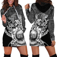 Mexico Aztec Warrior Hoodie Dress Huitzilopochtli With Aztec Calendar