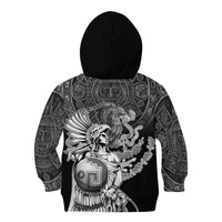 Mexico Aztec Warrior Kid Hoodie Huitzilopochtli With Aztec Calendar