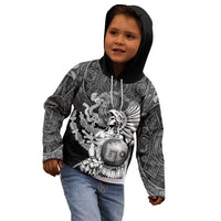 Mexico Aztec Warrior Kid Hoodie Huitzilopochtli With Aztec Calendar