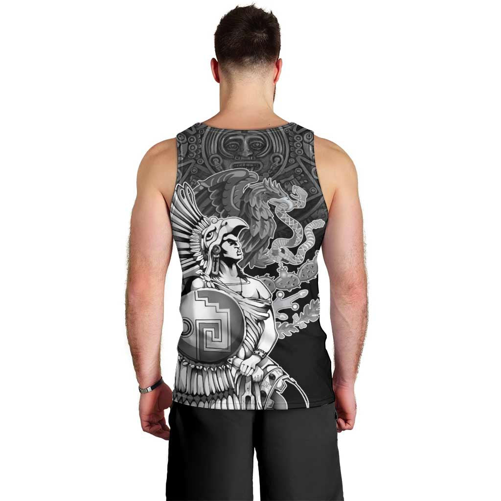 Mexico Aztec Warrior Men Tank Top Huitzilopochtli With Aztec Calendar