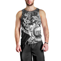 Mexico Aztec Warrior Men Tank Top Huitzilopochtli With Aztec Calendar