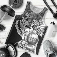 Mexico Aztec Warrior Men Tank Top Huitzilopochtli With Aztec Calendar