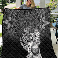 Mexico Aztec Warrior Quilt Huitzilopochtli With Aztec Calendar