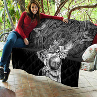 Mexico Aztec Warrior Quilt Huitzilopochtli With Aztec Calendar