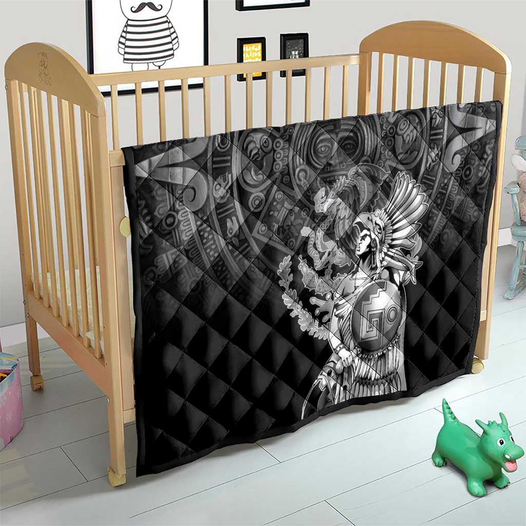 Mexico Aztec Warrior Quilt Huitzilopochtli With Aztec Calendar