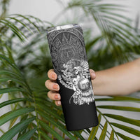 Mexico Aztec Warrior Skinny Tumbler Huitzilopochtli With Aztec Calendar