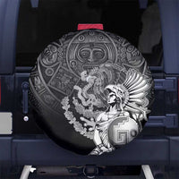 Mexico Aztec Warrior Spare Tire Cover Huitzilopochtli With Aztec Calendar