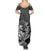 Mexico Aztec Warrior Summer Maxi Dress Huitzilopochtli With Aztec Calendar