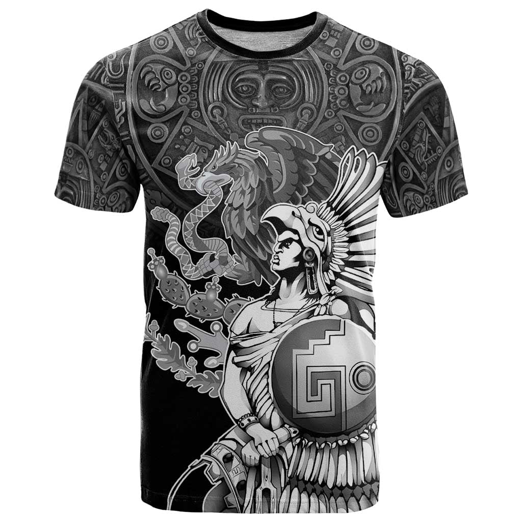 Mexico Aztec Warrior T Shirt Huitzilopochtli With Aztec Calendar