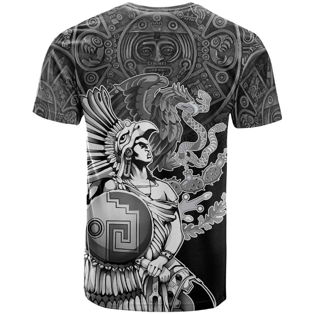 Mexico Aztec Warrior T Shirt Huitzilopochtli With Aztec Calendar