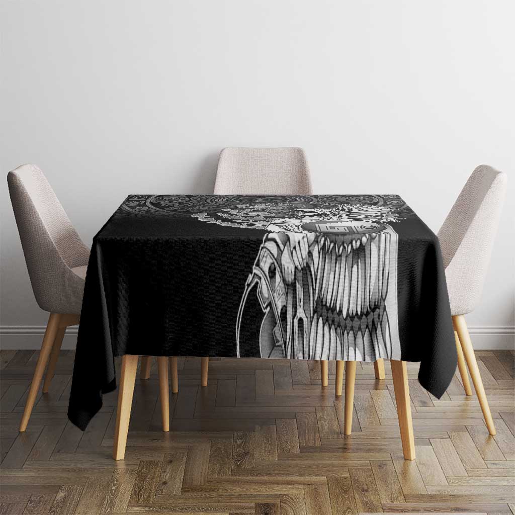 Mexico Aztec Warrior Tablecloth Huitzilopochtli With Aztec Calendar