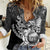 Mexico Aztec Warrior Women Casual Shirt Huitzilopochtli With Aztec Calendar