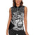 Mexico Aztec Warrior Women Sleeveless Polo Shirt Huitzilopochtli With Aztec Calendar