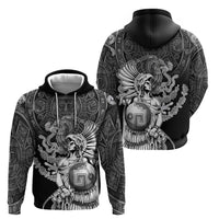 Mexico Aztec Warrior Zip Hoodie Huitzilopochtli With Aztec Calendar