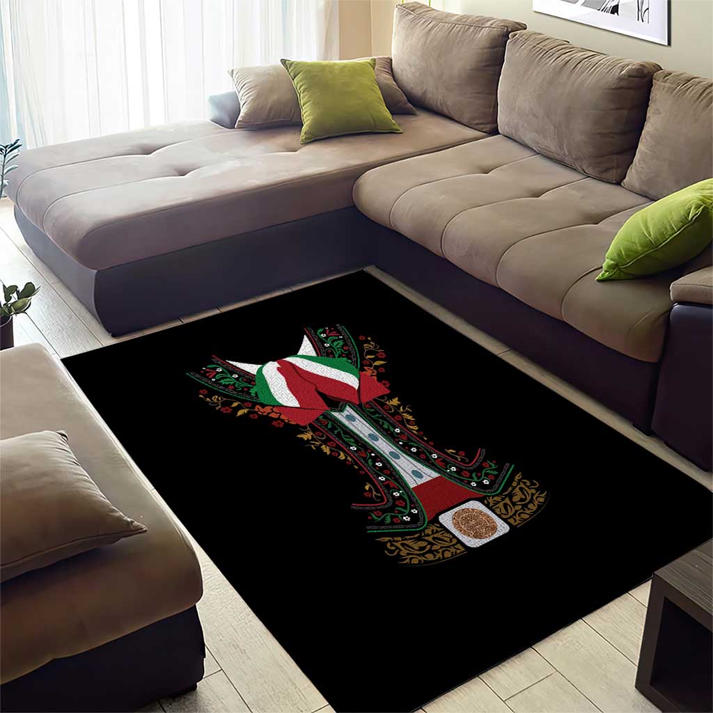 Mexico Cinco de Mayo Area Rug Charro Suit Style