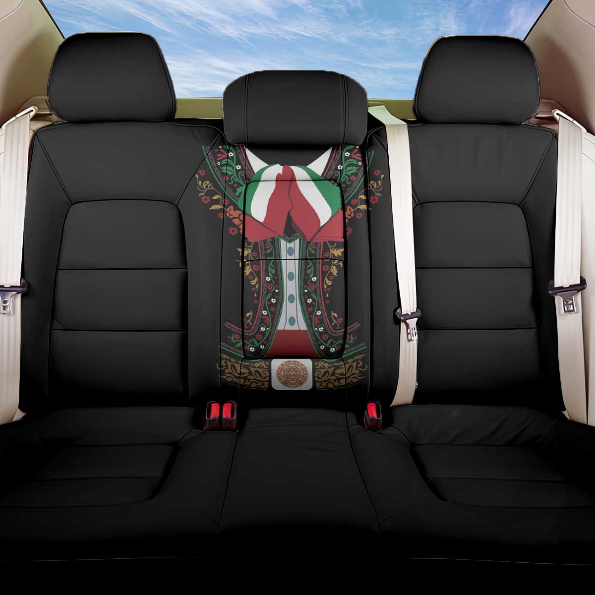 Mexico Cinco de Mayo Back Car Seat Cover Charro Suit Style