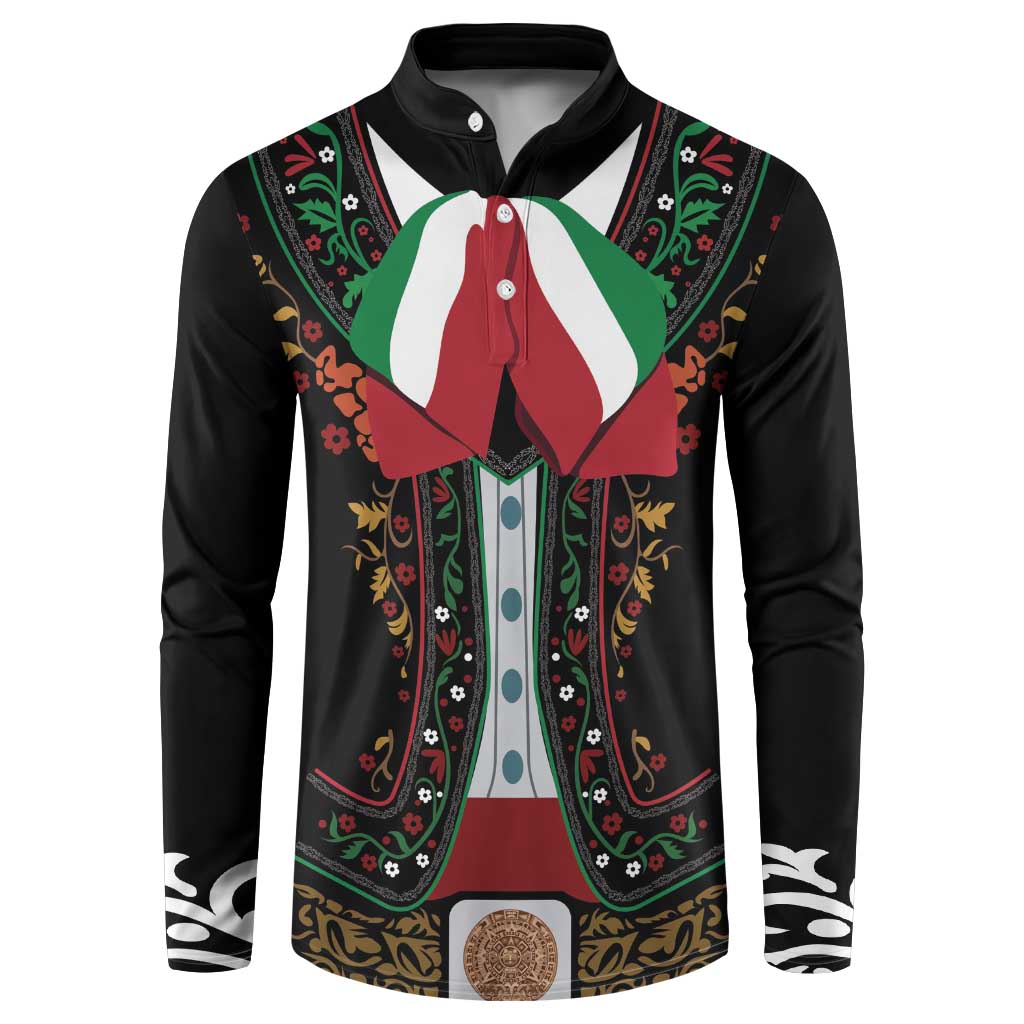 Mexico Cinco de Mayo Button Sweatshirt Charro Suit Style