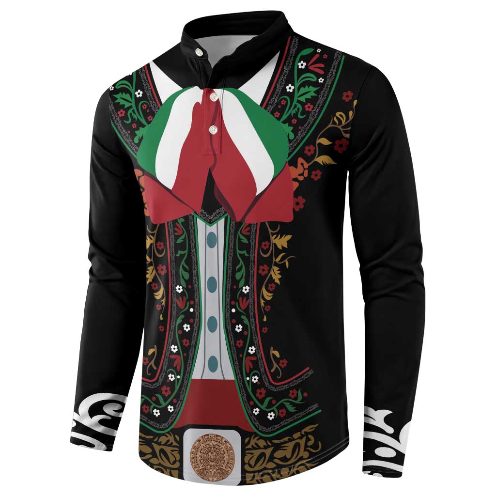 Mexico Cinco de Mayo Button Sweatshirt Charro Suit Style
