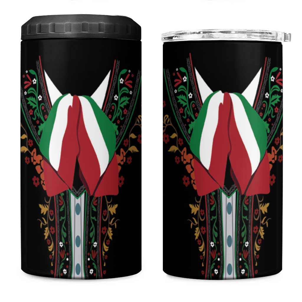 Mexico Cinco de Mayo 4 in 1 Can Cooler Tumbler Charro Suit Style