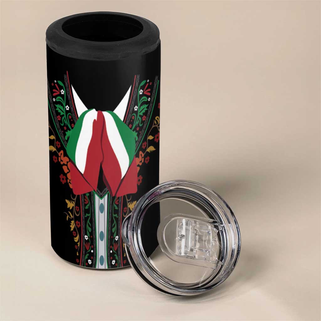 Mexico Cinco de Mayo 4 in 1 Can Cooler Tumbler Charro Suit Style