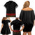 Mexico Cinco de Mayo Family Matching Off Shoulder Short Dress and Hawaiian Shirt Charro Suit Style