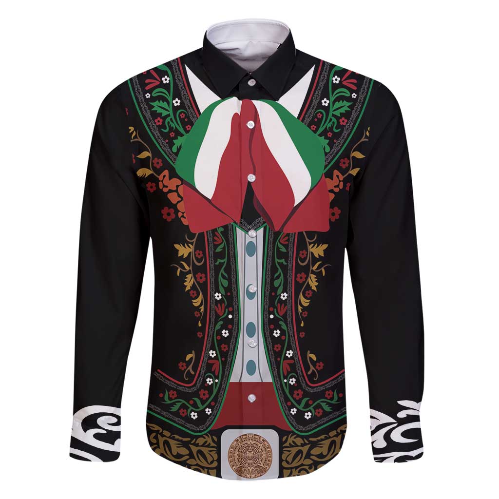 Mexico Cinco de Mayo Family Matching Off Shoulder Short Dress and Hawaiian Shirt Charro Suit Style