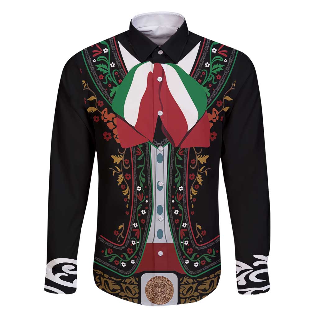 Mexico Cinco de Mayo Family Matching Puletasi and Hawaiian Shirt Charro Suit Style