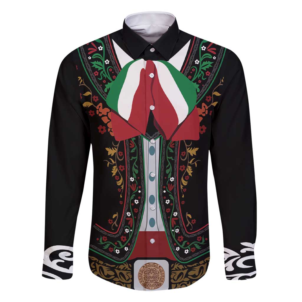 Mexico Cinco de Mayo Family Matching Short Sleeve Bodycon Dress and Hawaiian Shirt Charro Suit Style