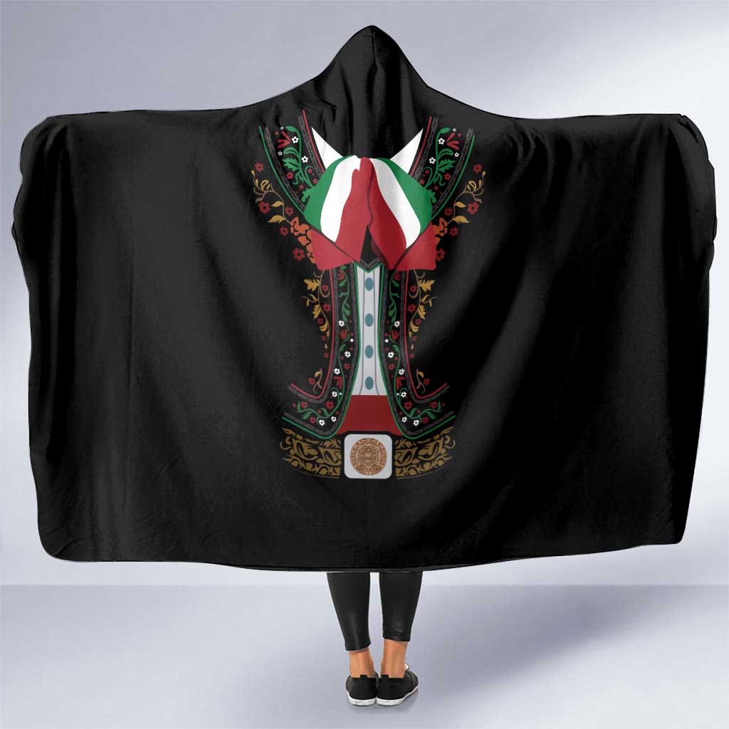 Mexico Cinco de Mayo Hooded Blanket Charro Suit Style