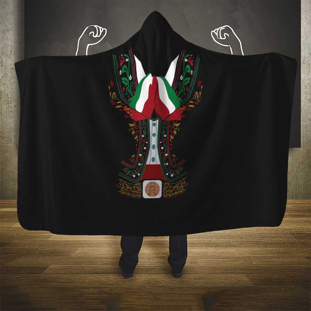 Mexico Cinco de Mayo Hooded Blanket Charro Suit Style