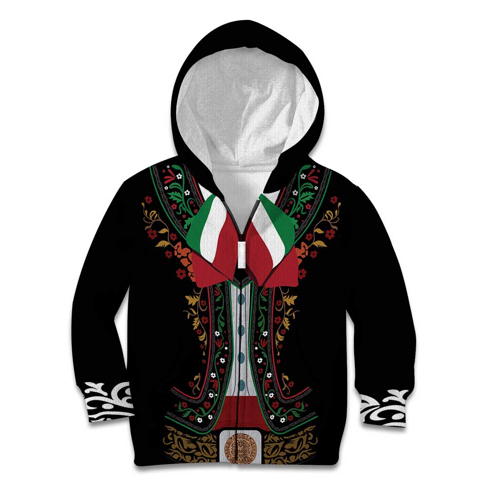 Mexico Cinco de Mayo Kid Hoodie Charro Suit Style