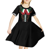 Mexico Cinco de Mayo Kid Short Sleeve Dress Charro Suit Style